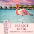 thumbnail image 6 of SM-XLHN Flamingo Tumbler with Handle Flamingo Gifts for Women 40oz Cup Stainless Steel Water Bottle Insulated Travel Coffee Mug with Lid and Straw, 6 of 6