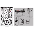 thumbnail image 1 of 4 piezas de calcomanías de pared de Halloween, decoraciones para fiestas de Halloween, murciélagos, castillo antiguo, decoración del hogar de Halloween, calcomanías para ventanas de Hallowee, 1 of 5