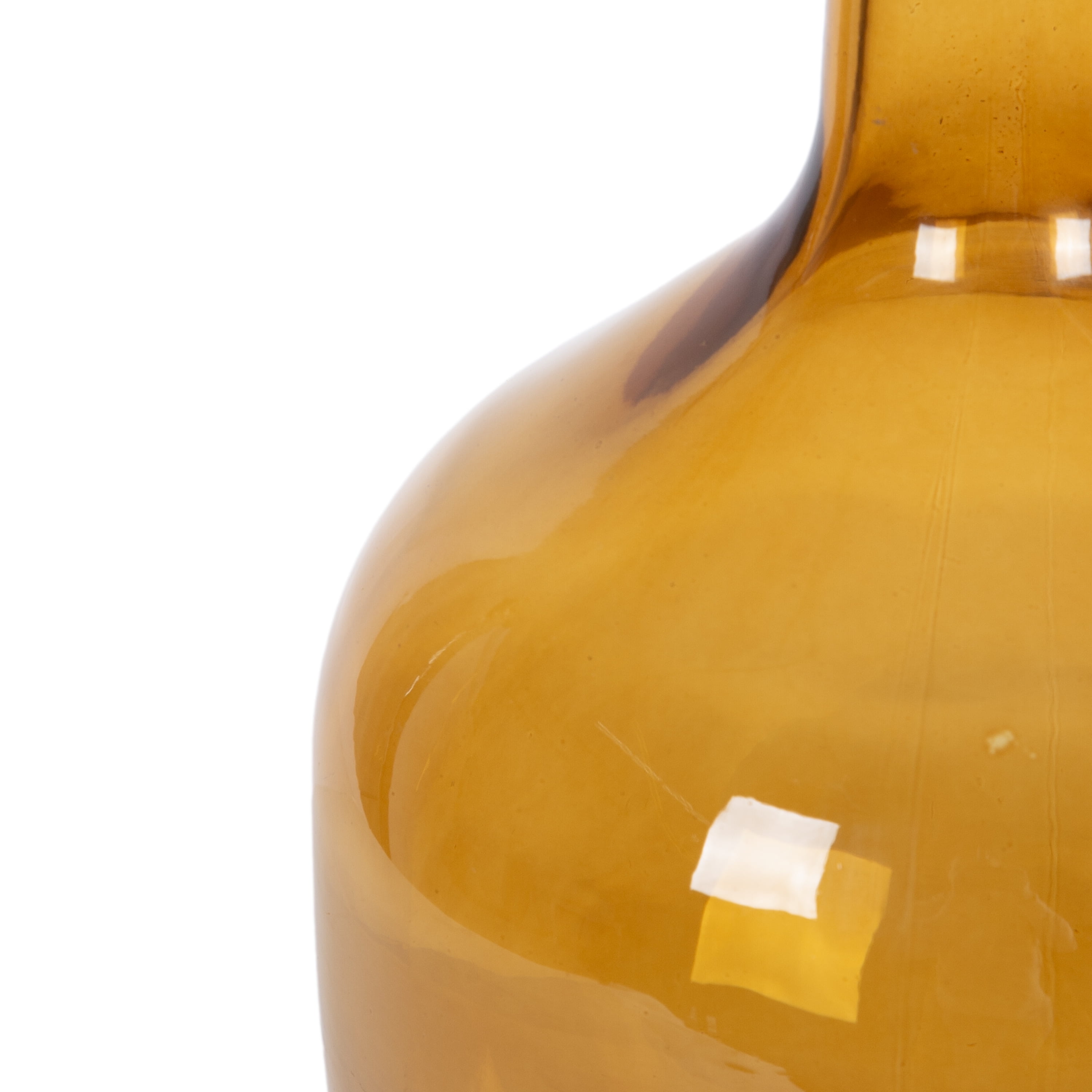 Home Decor Collection 12" High Amber Translucent Glass Indoor Tabletop Vase by Home Decor Collection