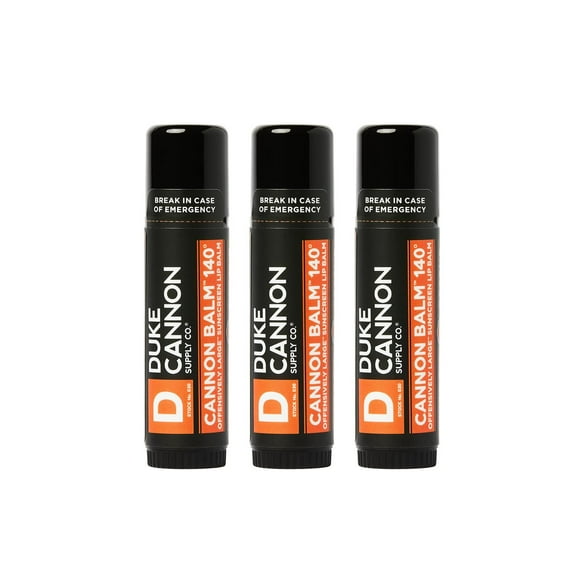 Protector Labial Táctico SPF 30 Duke Cannon 140, Paquete de 3