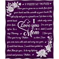 thumbnail image 2 of LHSHID Gifts for Mom Blanket I Love You Mom Gifts from Daughter Son for Mother Unique Birthday Mothers Day Thanksgiving Gifts for Mom Double Sided Printed Blanket Purple 40"x50", 2 of 4