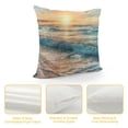 thumbnail image 4 of Orinice Sunset Waves Beach Graphic Decorative Men Women Boy Girl Room Cushion Throw Pillow Cover for Home Couch Living Room Bed Sofa Square Pillow Case 1PC 18x18in, 4 of 5