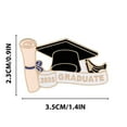 thumbnail image 3 of Kumdkd 1 Pcs Graduation Pins, Souvenir Emblem, Congrats Badges, Button Lapel Pin 2025 Graduation Gifts Metal Baked Paint Brooches Souvenirs Student Gifts Accessories (Black,B), 3 of 5
