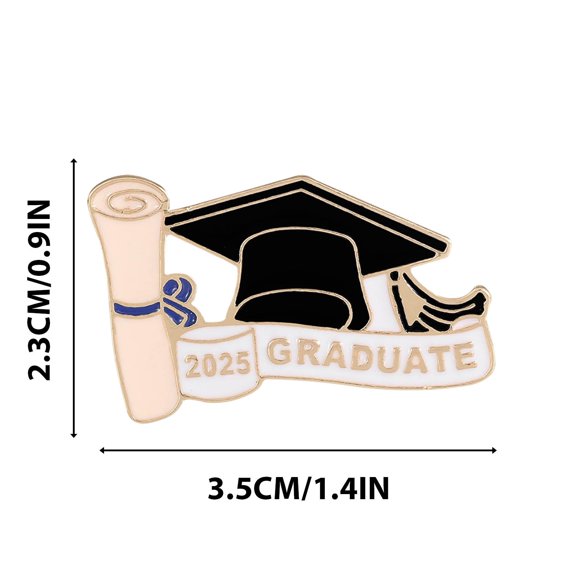 Insignias de graduación, birretes de soltero, broches de metal pintado, recuerdos para estudiantes, accesorios, diseño personalizable, recuerdo de graduación único, regalo perfecto para