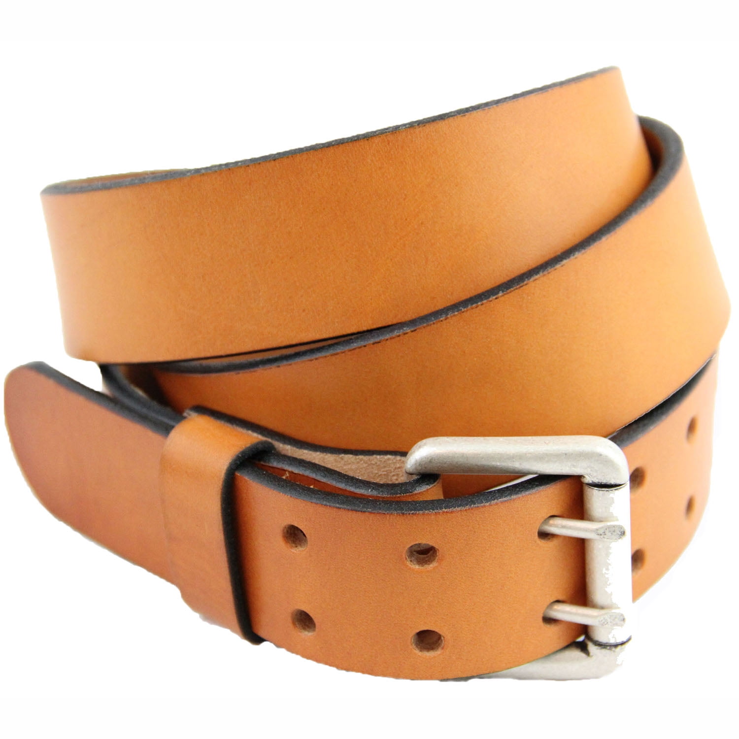 American Made 1 1/2 London Tan Bridle Leather Belt Double Hole