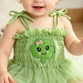thumbnail image 5 of JUMEYU Newborn Girl Dresses Baby Outfit Newborn Girl Summer Clothes Short Sleeve Romper Romper 0 3 6 9 12 18 24 Months (Green,3-6 Months), 5 of 5