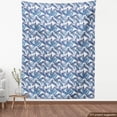 thumbnail image 4 of Ambesonne Botany Fabric by the Yard Upholstery, Repeated Exotic Palm Leaves, 10 Yards, White Blue Dark Fuchsia, 4 of 5