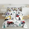 thumbnail image 2 of jejeloiu Construction Truck Excavator Bedding Comforter Set,Modern City Road Twin Comforter Sets,Bullodzer Crane Vehicle Bedding Set For Teens,Super Cozy Room Decor Reversible,2pcs, 2 of 8