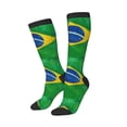 thumbnail image 2 of Knee High Socks for Women Brazil Flag Long Tube Sock Uniform Socks, 2 of 7