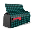 thumbnail image 3 of Naloa Teal On Black Plaid Mailbox Covers Magnetic Post Box Cover Post Letter Box Cover Garden Decor-21x18 in, 3 of 8