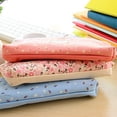 thumbnail image 3 of SHAR Set of 4 Canvas Cosmetic Pencil Bag School Pencil Cases, Multicolor, 3 of 5