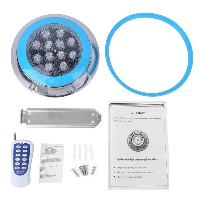 12W AC12V Durable And Suitable Underwater Light, Easy To Install Wall Lamp Light, Hot Tub For Christmas Pool Pond