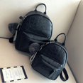 thumbnail image 3 of Bolso de moda informal de cuero suave para mujer coreana, mini mochila única con estampado de piedras a juego, 3 of 5