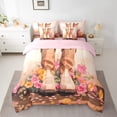 thumbnail image 2 of Manfei Cowgirl Boot Bed in a Bag Queen size, Rustic Flower Bed Set, Princess Style Reversible Bedding Queen Size, Breathable Room Decoration, 7-Piece, 2 of 6