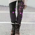 thumbnail image 5 of Feancey Limited Time Sales of The Day Valentines Day High Waisted Leggings for Women No Front Seam Heart Print Yoga Pants Workout Casual Seamless Butt Lift Tights Purple S, 5 of 8