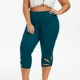 thumbnail image 6 of Womens Capri Leggings Plus Size for Summer Dressy Cropped High Waist Yoga Pants Tummy Control Comfy Stretchy Leggings Workout Compression Pants Pantalones Capri Para Mujer L, 6 of 9