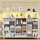 thumbnail image 3 of Comoda Cajonera para Recamara -11 Cajones De Tela con Parte Superior de Madera y Marco De Acero Plegable - Mueble Organizador con cajonera para Ropa - Luces LED - Estación de Carga., 3 of 8