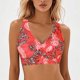 thumbnail image 2 of MKLEKYY Trajes De Baño Dama Women Lace Up Swimwear Tops Underwire Full Coverage Bikini Top Push Up Swim Crop Top Tie Back Bathing Suit Tops, 2 of 6