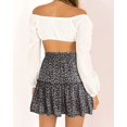 thumbnail image 2 of Femmes Été Mignon Taille Haute Jupe Volants Imprimé Floral Swing Plage M., 2 of 8