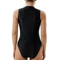 thumbnail image 2 of Haitryli Women One Piece Swimsuit Monokini Swimwear Swimming Surfing Bodysuit One Piece Unitard Black XL, 2 of 4