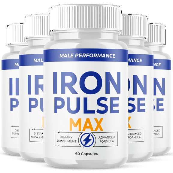 Iron Pulse Max Advanced Formula Pills All Natural Vitamin Supplement 300 Capsules
