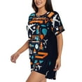 thumbnail image 2 of Lsque Creative Transport Women's Short-Sleeved Pajama Set - 2 Piece Soft and Lightweight Sleepwear Set-XX-Large, 2 of 9