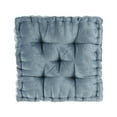 thumbnail image 3 of Regency Heights Square Tufted Floor Pillow, Meditation Seating Cushion , Chenille Sitting Pillows Floor and Chair Cushion for Yoga Living Room Balcony Office Outdoor, 20" x 20" Aqua, 3 of 6