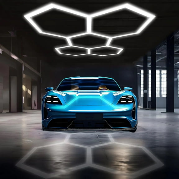 Hexagon Garage Lights 216W 25920 Lumens Honeycomb LED 5 Grid High Brightness, Easy Install
