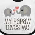 thumbnail image 4 of Inktastic My Papaw Loves Me Grandchild Boys or Girls Baby Bib, 4 of 4