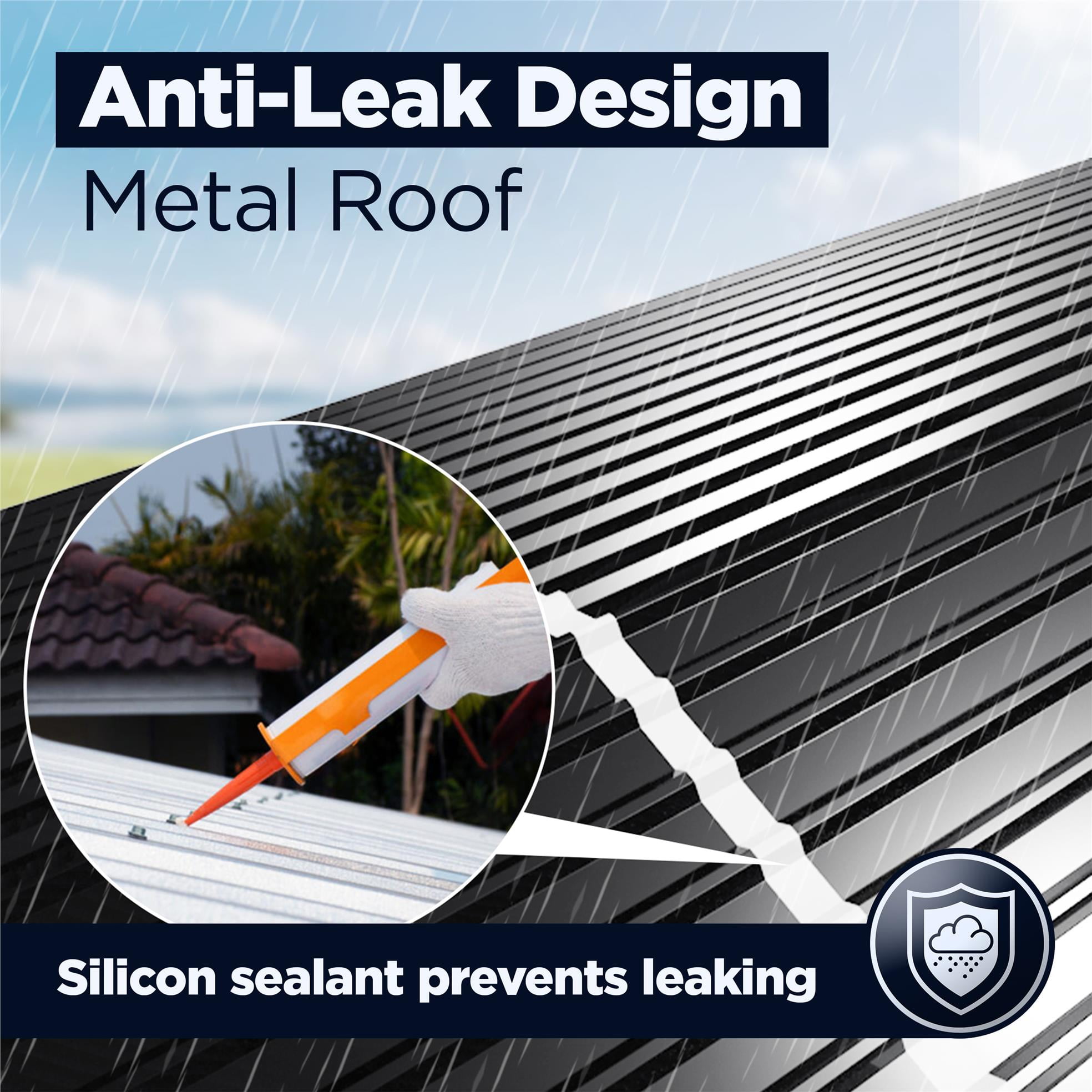 ALEKO Steel Carport with Corrugated Roof Panels 12 x 25 feet Black