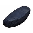 thumbnail image 1 of Funda Antideslizante Protector de Asiento de Moto Red Malla 3D Transpirable Negro Azul Unique Bargains, 1 of 1