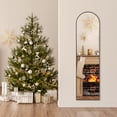 thumbnail image 6 of EDX Arched Full Length Mirror 59"x16" Full Body Mirror Rectangle Free Standing Wall Mounted Leaning Hanging Floor Mirrors, Black, 6 of 10