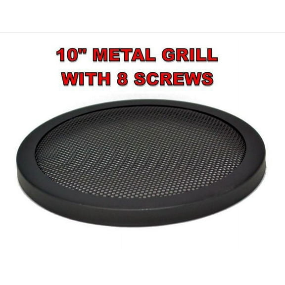 10" INCH CAR SPEAKER WOOFER STEEL MESH GRILL WITH SPEED CLIPS AND SCREWS