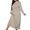Khaki, variant on Taqqpue Long Nightgowns for Women Casual Printed Crew Neck Long-Sleeve Sleepshirts Pajamas Loose Fit Plus Size Sleepwear Night Dresses