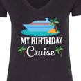 thumbnail image 4 of Inktastic Birthday Cruise Vacation Women's V-Neck T-Shirt, 4 of 5