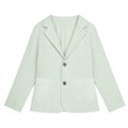 thumbnail image 6 of Boys Seersucker Blazer Jacket, Lightweight Breathable Kids Casual Dressy Suit Coat, Modern‑Fit Long Sleeve Outerwear for Back to School Daily Leisure Wear(Light Green,5-6 Years), 6 of 8