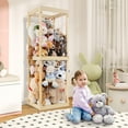 thumbnail image 4 of Gymax 300L Large Stuffed Animal Storage Space-saving Toy Storage Organizer w/Open Top Natural, 4 of 10