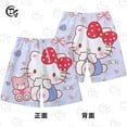 thumbnail image 1 of Pantalones cortos Hello Kitty de verano para niños, holgados, combinables, con estampado 3D, para playa, informales, para parejas, 1 of 5