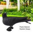 thumbnail image 2 of Crow Sculpture, Hangable Decorative Effect Plastic Crow Decoys Sun Protection Elbow Crow Black  For Desks, 2 of 7
