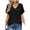 F-Black, variant on UVN Womens Summer Tops Short Sleeve V Neck Blouses Ladies Casual Waffle Knit Trendy Tunic Shirts