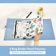 thumbnail image 5 of 2 Pack Pencil Bag 9.84x6.1 Inch 3-Ring Page Turning Folder Zipper Pencil Case Pencil Bag Page Turning File BagSmiling Sunflower, 5 of 6
