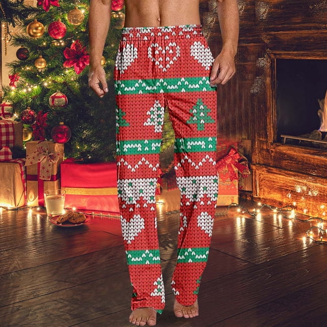Pantalones largos para hombre, ropa de dormir para el hogar, pantalones de pierna recta con estampado fino, pantalones casuales para hombre, pantalones para hombre
