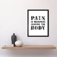 thumbnail image 2 of Exercise Decor Pain Is Weakness Leaving The Body Inspirational Gym Decor Wall Art Art Print Framed Poster Wall Decor 12x16 inch, 2 of 5