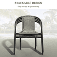 thumbnail image 6 of Gaildon Pack Medium Brown Rattan Indoor-Outdoor Restaurant Stack Chair | Versatile and Stylish Seating, 6 of 6