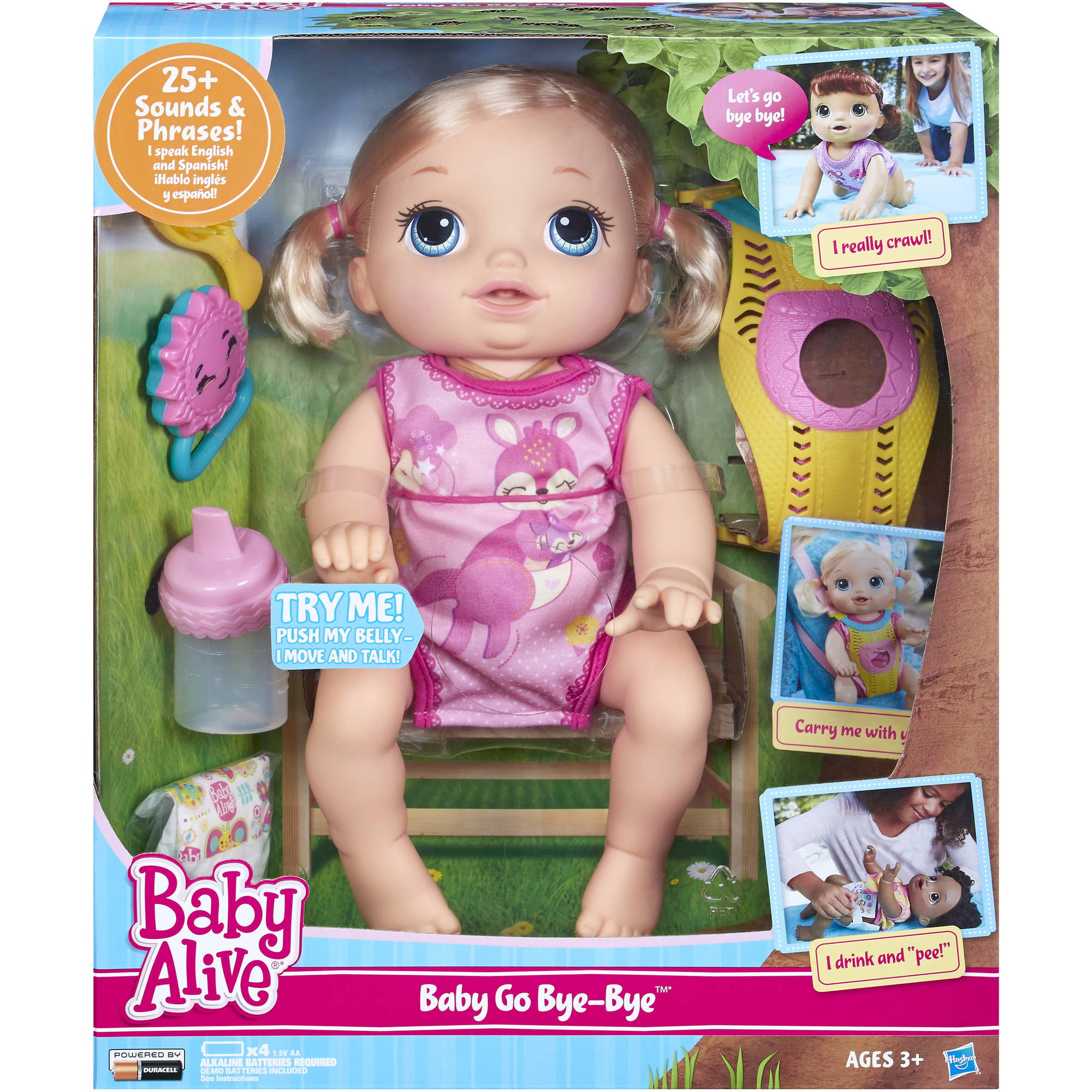 Blonde B6048 for sale online Hasbro Baby Alive Baby Go Bye Bye
