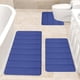 thumbnail image 4 of Juego de 3 alfombrillas de baño de espuma | Alfombras de baño de terciopelo suave | Base de goma antideslizante | Alfombrillas acolchadas y gruesas que absorben el agua | Lavables a máquina |, 4 of 5