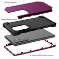 thumbnail image 2 of Decase for Samsung Galaxy S24 Military Grade Protection Case,Hybrid Rugged Shockproof Anti-Scratch PC Bumper Triple-Layer Protector Phone Case Hard Back Cover,Purple, 2 of 8