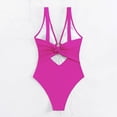 thumbnail image 5 of Afdoent Women's One Piece Swimsuits Bikini Swimsuit With Tie Straps Solid Color Swimsuit 2026 Beach Vacation Clothes Women's Clothing, 5 of 6