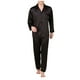 thumbnail image 1 of Conjuntos de Pijamas Para Hombres Camisones Pantalones de Pijama de Manga Larga Casuales Sólidos Con Bolsillos Cierre de Botón, 1 of 9