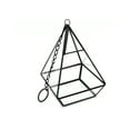 thumbnail image 1 of JOICE GIFT Metal Geometric Hanging Pyramid Glass Terrarium Tealight Candle Holder 8.5 in x 5.5 in x 5.5 in, Black, 1 of 1